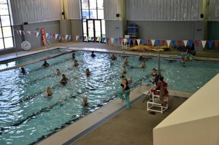 Water Aerobics Class in Swimming Pool